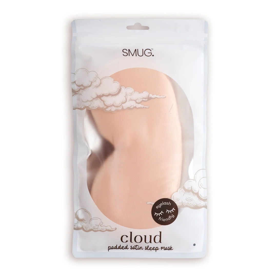 Cloud Padded Satin Sleep Mask - Caramel - Image 2