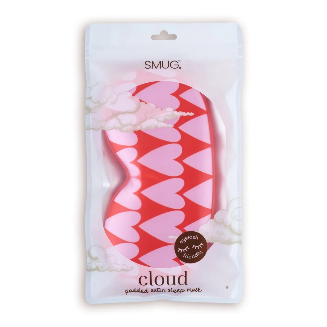 Cloud Padded Satin Sleep Mask - Longheart Print - Image 2