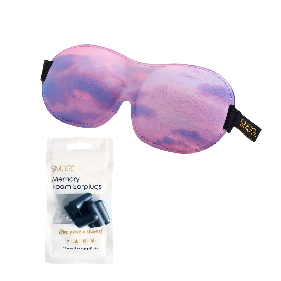 Contoured 3D Blackout Sleep Mask - Cloudy Sky - Image 4
