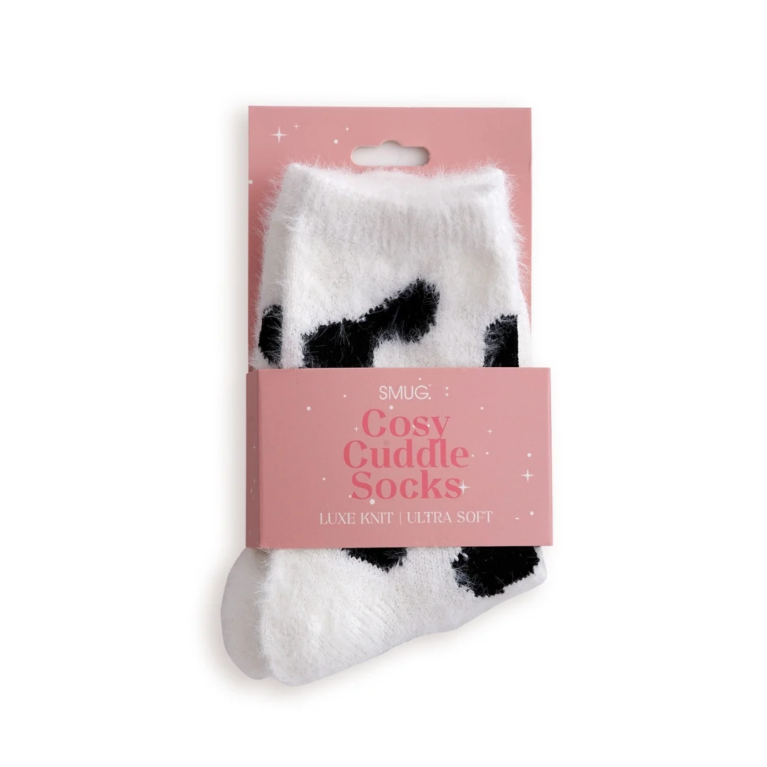 Cosy Cuddle Socks, Cow Print - Image 2