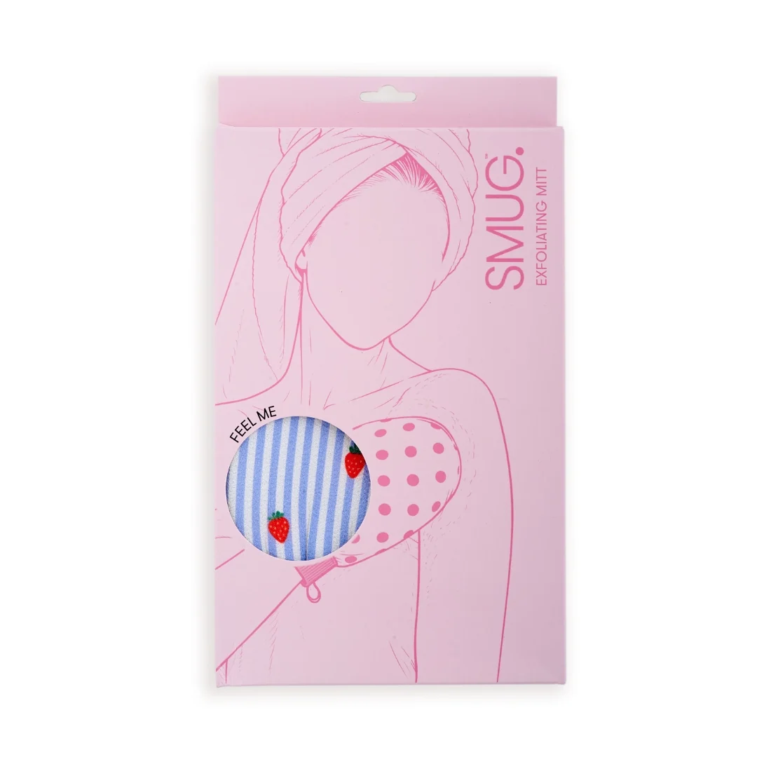 Exfoliating Mitt, Strawberry Stripe - Image 2