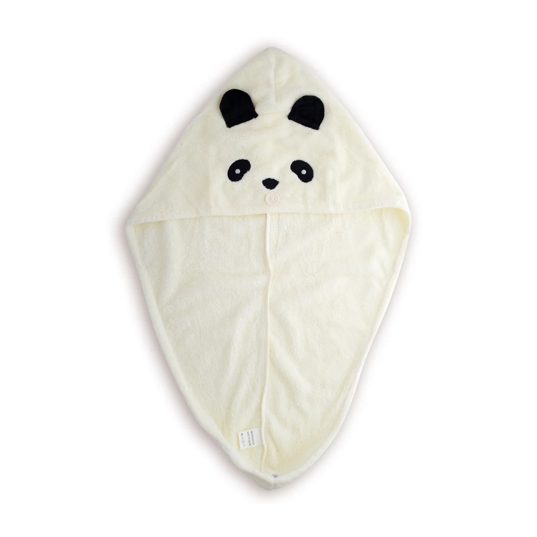 Novelty Hair Towel Wrap, Panda - Image 2