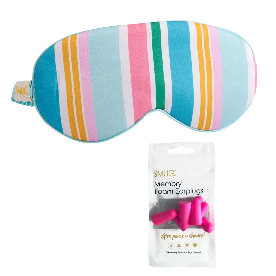 Satin Sleep Mask - Bold Stripe Print - Image 5