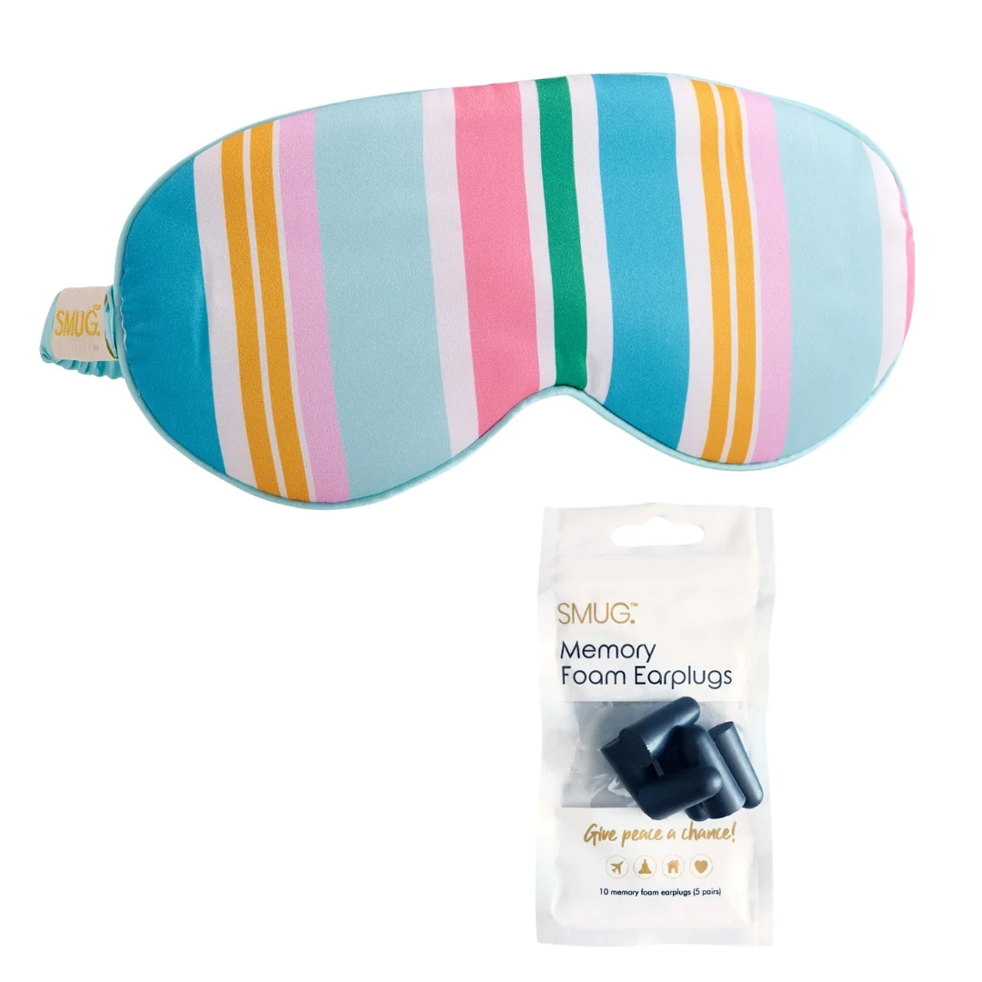 Satin Sleep Mask - Bold Stripe Print - Image 6