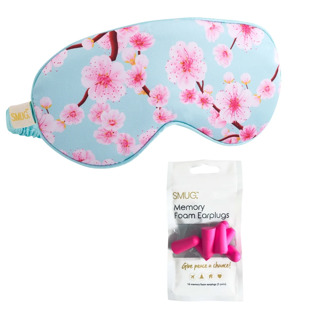 Satin Sleep Mask - Cherry Blossom Print - Image 5