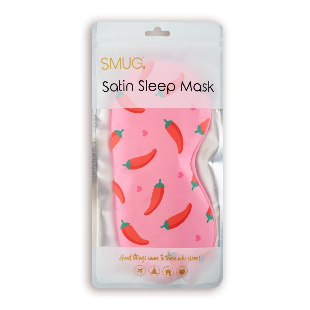 Satin Sleep Mask - Chilli Pepper Print - Image 2