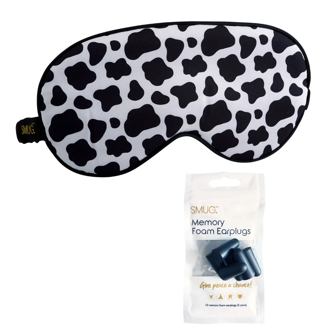Satin Sleep Mask - Cow Print - Image 5