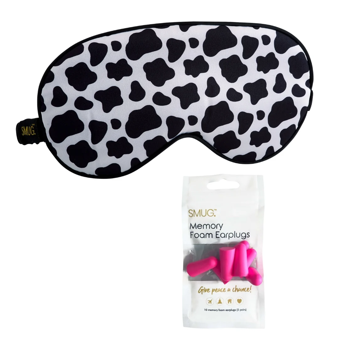 Satin Sleep Mask - Cow Print - Image 6