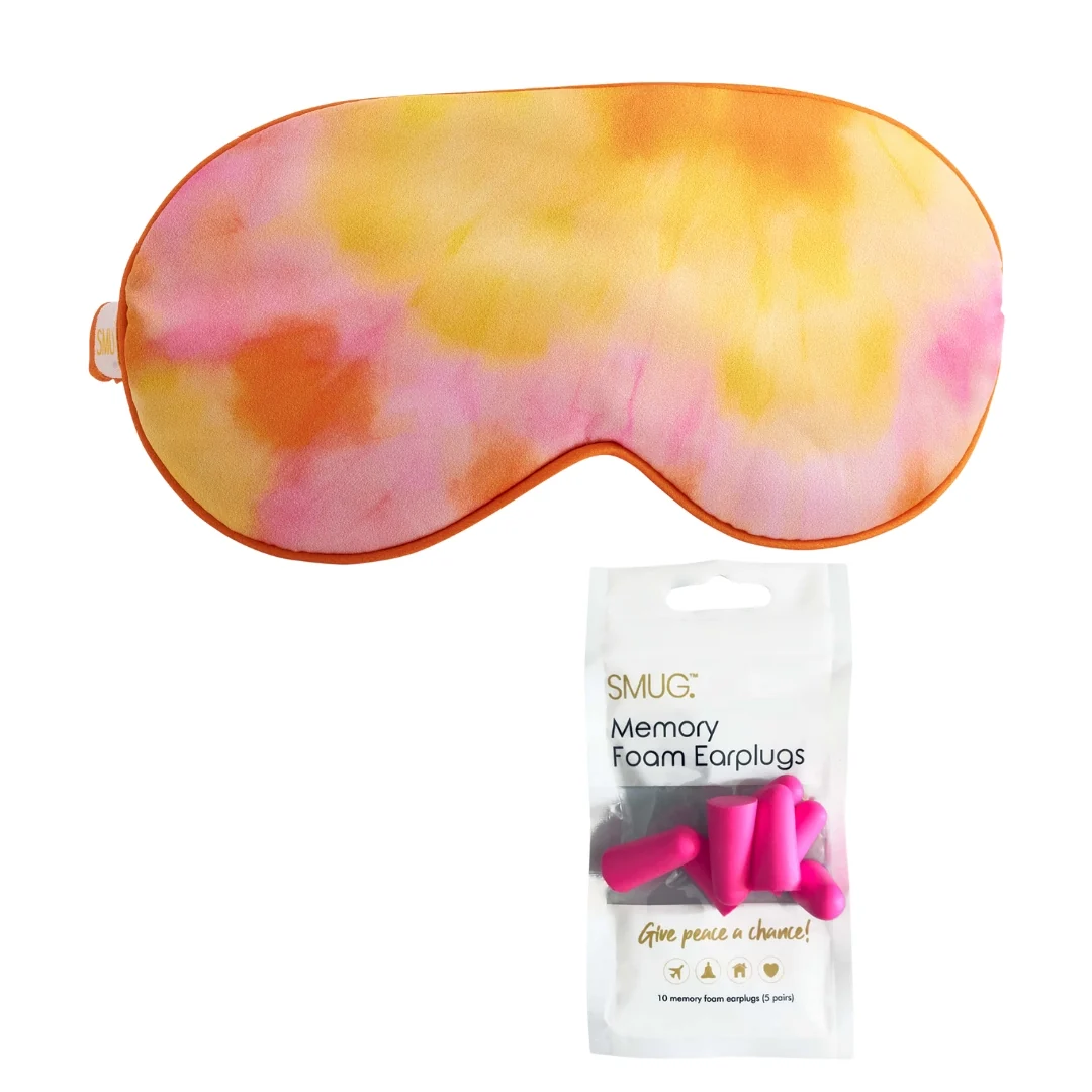 Satin Sleep Mask - Orange Tie Dye - Image 5