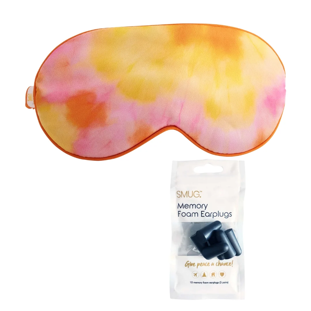 Satin Sleep Mask - Orange Tie Dye - Image 6