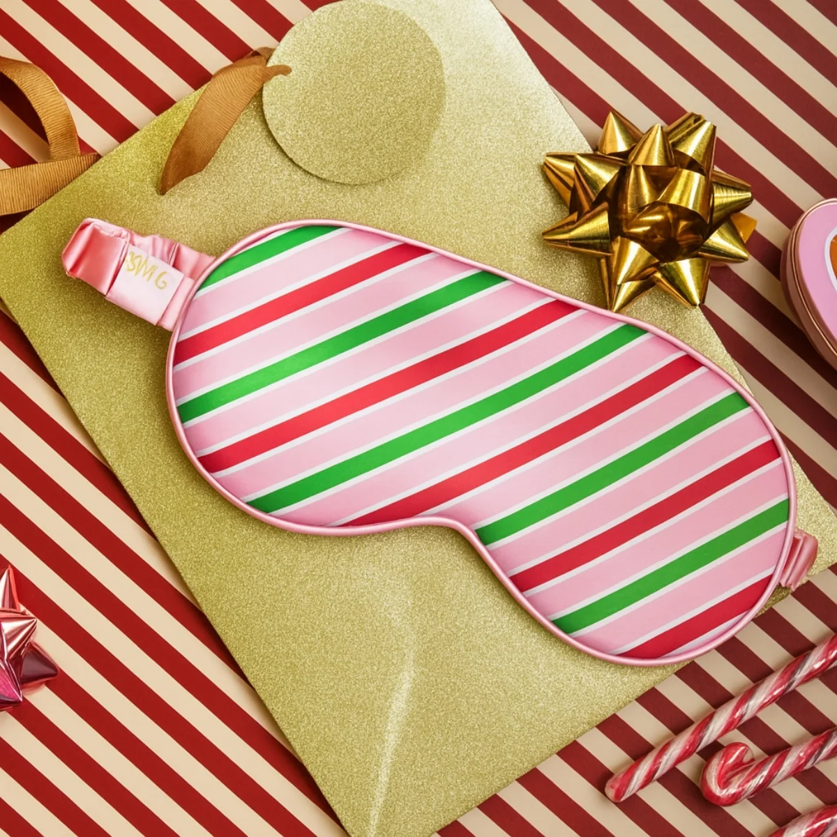 Satin Sleep Mask - Sweet Shop Print - Image 4