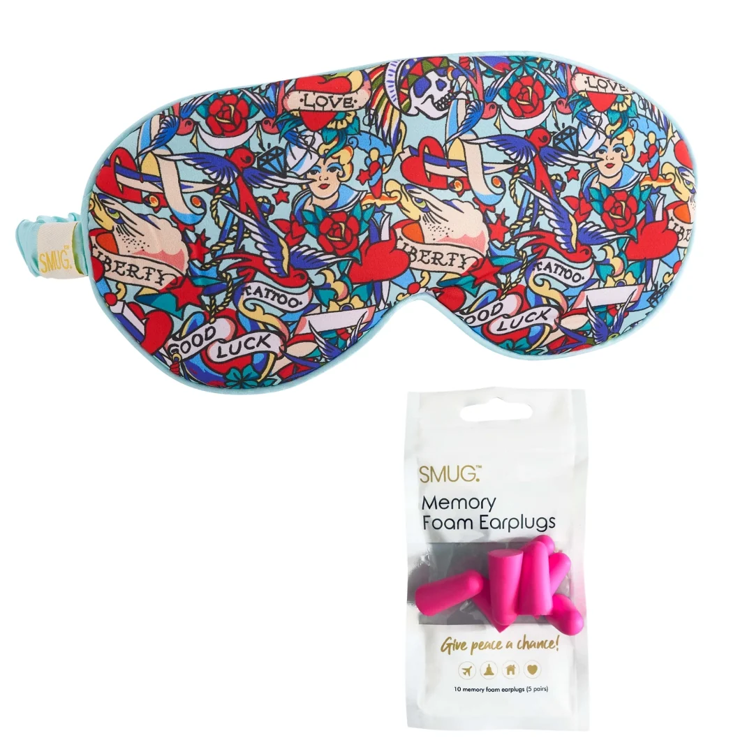 Satin Sleep Mask - Tattoo Print - Image 5