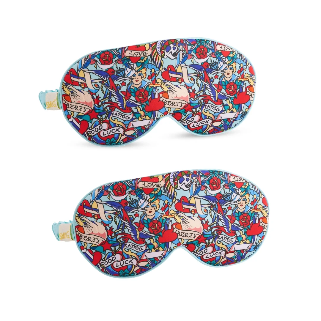 Satin Sleep Mask Twin Pack Sets - Various Designs - Image 32