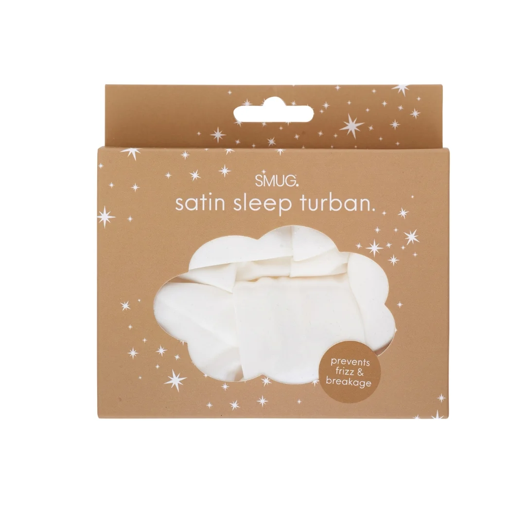 Satin Sleep Turban, Cloud - Image 2
