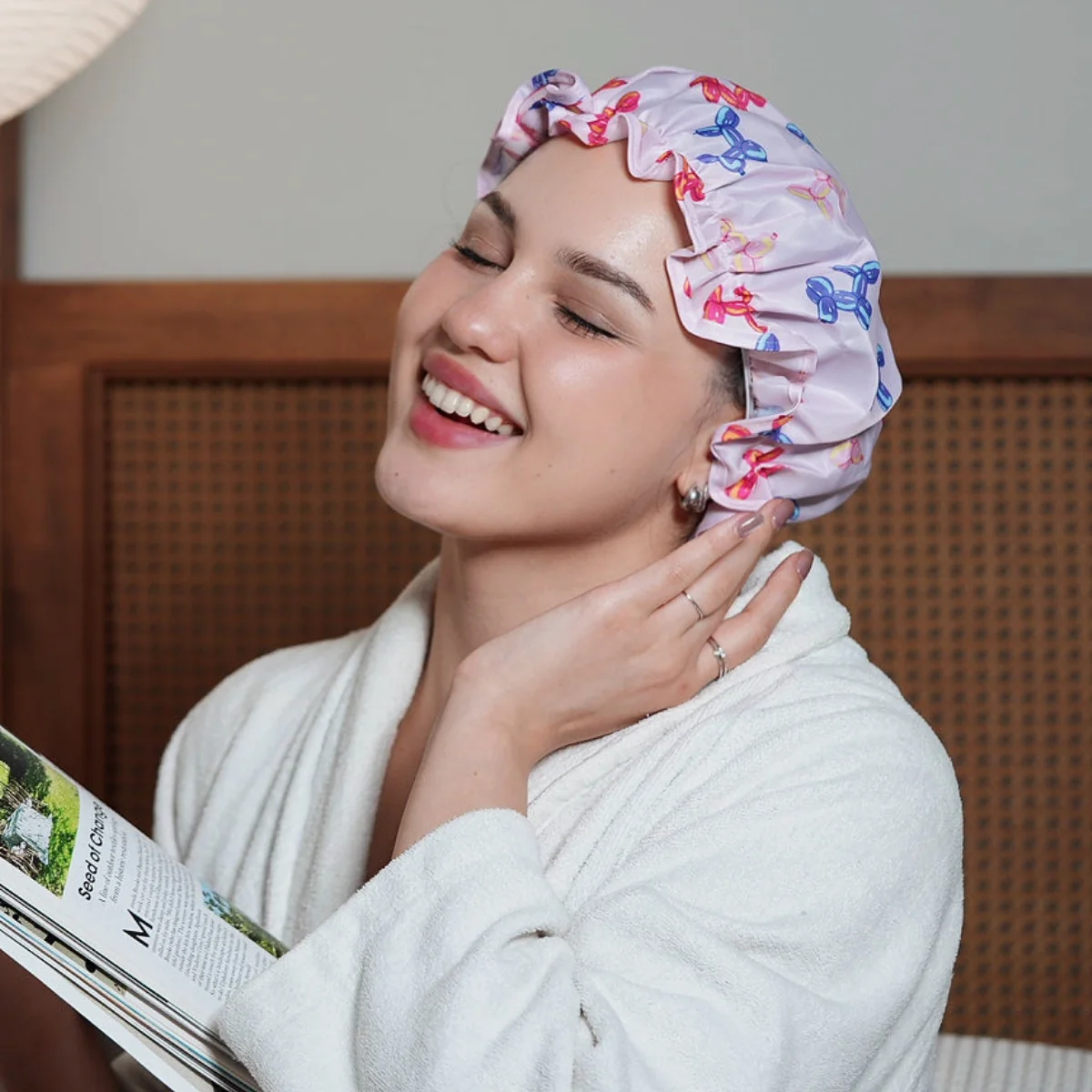 Shower Cap - Bubble Pup Print - Image 4