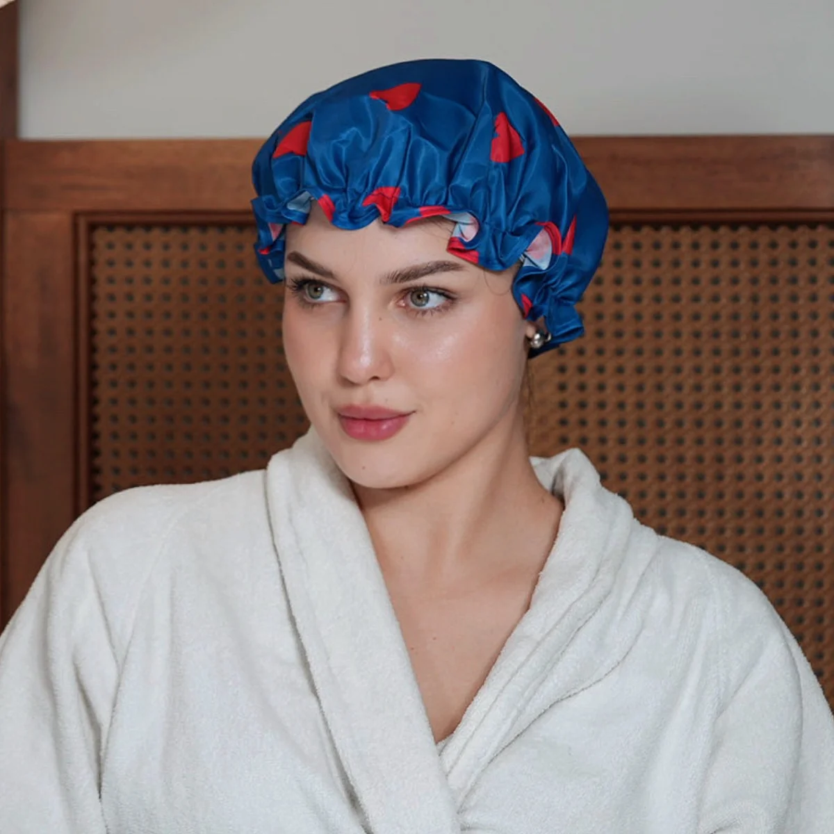 Shower Cap - Loveheart Print - Image 4