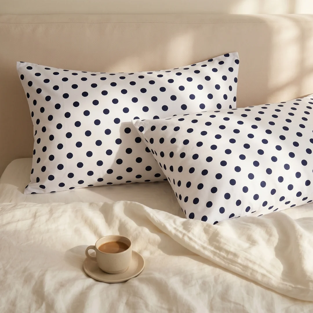 Soft Satin Pillowcase Set, Pin-Up Polka Dot - Image 4