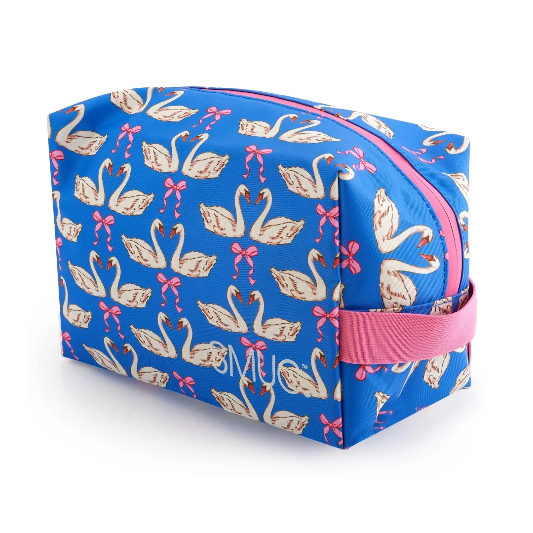 Wash Bag - Swans & Bows Print - Image 2